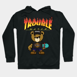 skater teddy bear Hoodie